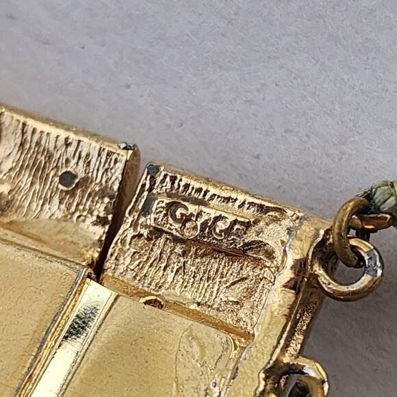 CINER Semiprecious 5 Strand Natural Aquamarine Stone, Tiger Eye Statement Choker - Picture 11 of 12